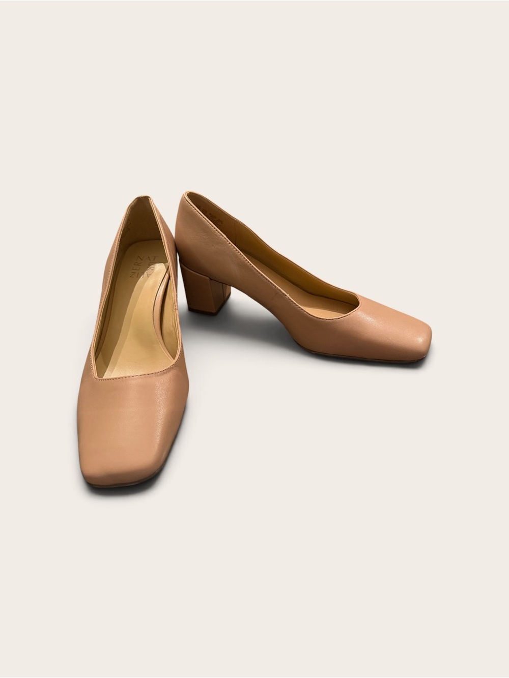 Naturalizer Women's Block Heel Pumps in Tan- Size 9W- NWOT